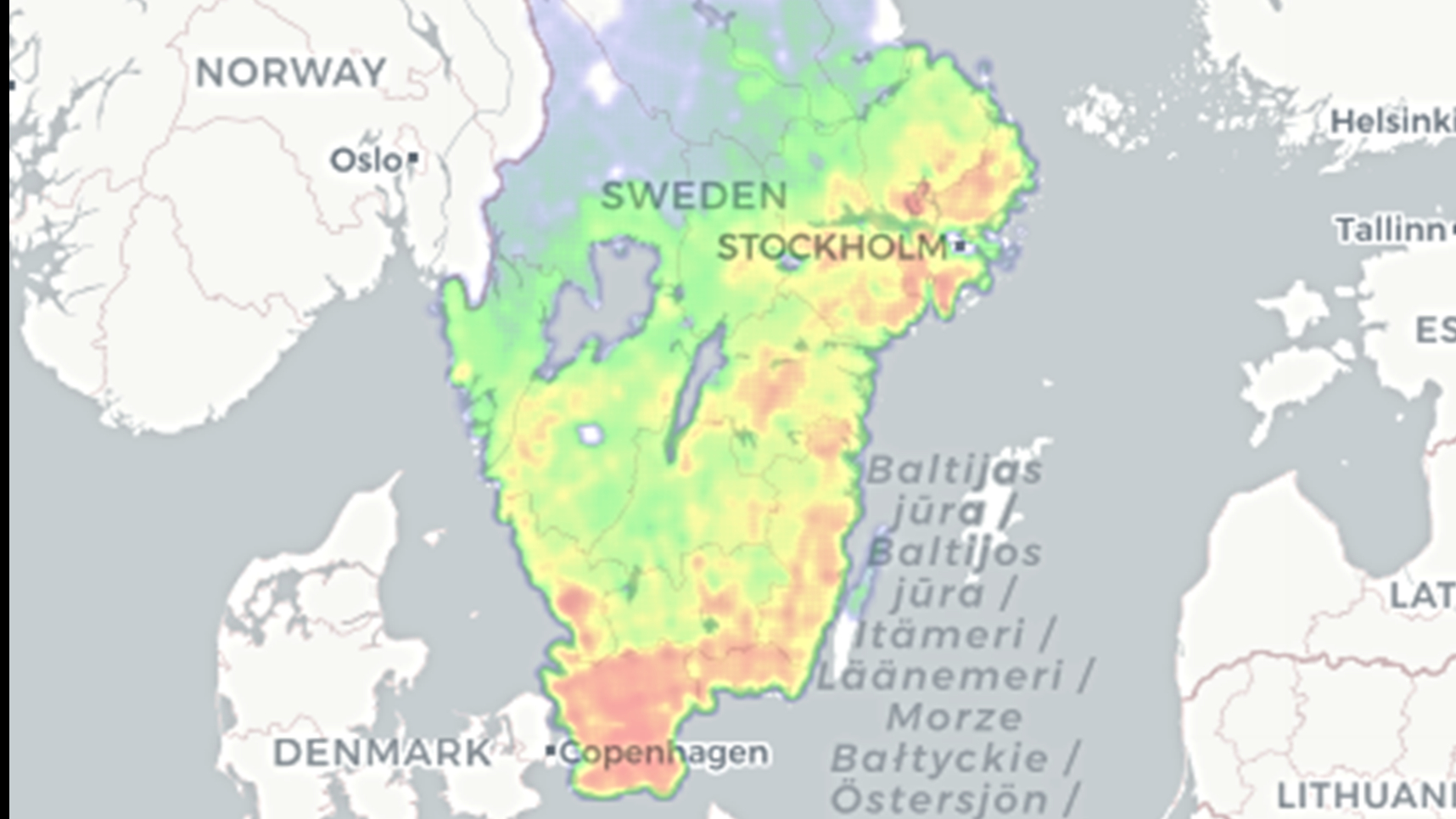 Spatiotemporal risk map for ASF introduction